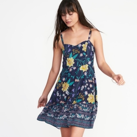 Old Navy Dresses & Skirts - Blue Floral Dress Size Small